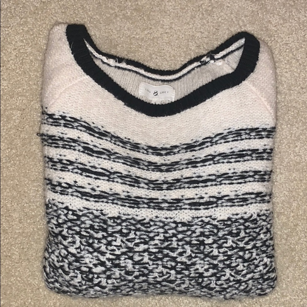 LOU & GREY BLACK AND WHITE SWEATER